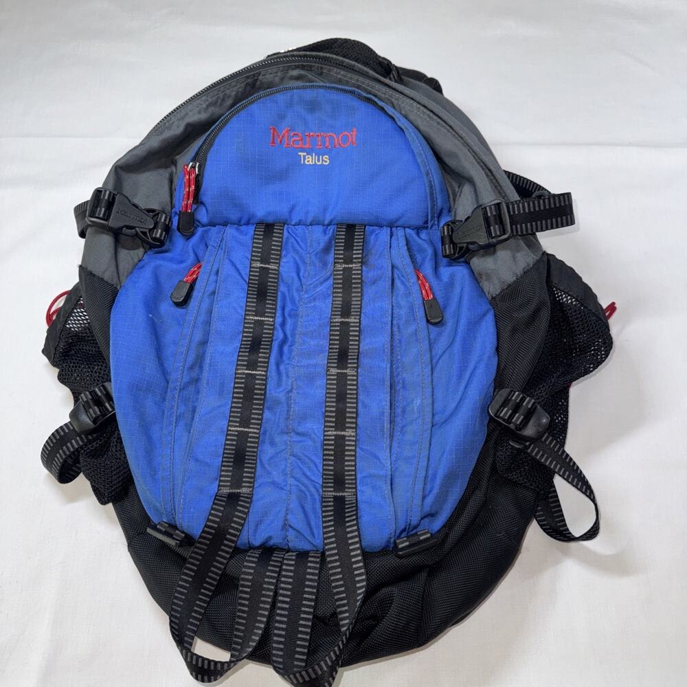 Marmot Talus Backpack Size Medium Blue Black Red Hiking Camping Fishing School